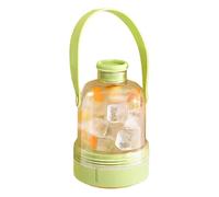 2-in-1 Ice Bottle, Easy Release Silicone Tray, 5.91x3.7 Inches Ice Container with Lid, Sturdy Silicone Mold with Flexible Design, Iced Tray Lid for Juice and Cocktail, Freezer Tool for Home and Travel