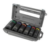 2-in-1 Impact Socket Set, 6-Piece Tool Set with 6-Point Deep Sockets with 1/2-Inch Drive, Includes Tool Case Klein Tools 66060