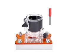 2 in 1 Invisible Fastener Slotting Bracket,Wood Palm Router Base Router Slotting Locator,Mortising Jig,Trimmer Base,Grooving for Invisible Screw Fasteners & Grooving in Cabinet Furniture (C)