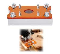 2 in 1 Invisible Fastener Slotting Bracket,Wood Palm Router Base Router Slotting Locator,Mortising Jig,Trimmer Base,Grooving for Invisible Screw Fasteners & Grooving in Cabinet Furniture (A)
