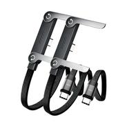 2-in-1 Invisible Holder Charger Cable with Stand, 240W Super Fast Charging, Type C/USB C and Folding Phone Holder 5ft for iPhone 15-17 Smartphones/Tablets/Laptops (2pcs)