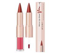 2 in 1 Lip Liner and Gloss, 6g Double-Ended Makeup Tool with Plumping Gloss for Smooth Application, Long-Lasting Color, Daily Routine, Special Events