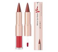 2 in 1 Lip Liner and Gloss, 6g Double-Ended Makeup Tool with Plumping Gloss for Smooth Application, Long-Lasting Color, Daily Routine, Special Events