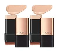 2 In 1 - Luxury Anti-Wrinkle Foundation Stick, Eraser Foundation Stick con Pincel, Contorno y Maquillaje (2Pcs Natural)