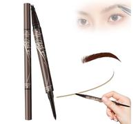 2 in 1 Magic 4-Tip Eyebrow Pencil, Microblading Eyebrow Pen 3D Waterproof and Sweat-proof Microblading Eyebrow Pencil Contouring Pen, Waterproof Long-Lasting Microblading Pencil for Eyebrows(Dark brow