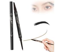 2 in 1 Magic 4-Tip Eyebrow Pencil, Microblading Eyebrow Pen 3D Waterproof and Sweat-proof Microblading Eyebrow Pencil Contouring Pen, Waterproof Long-Lasting Microblading Pencil for Eyebrows(Black)
