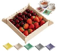 2-in-1 Magnetic Foldable Silicone Mat & Serving Tray, Portable Magnetic Foldable Chopping Board, Heat Resistant Trivet for Kitchen, Camping, Picnic, Travel and Outdoor Cooking (Beige)