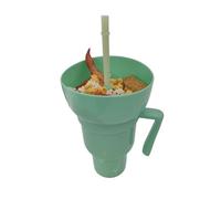 2-in-1 Magnetic Snack Bowl & Drink Cup Combo - Detachable Leakproof Travel Tumbler with Handle & Straw - for Popcorn, Snacks, Coffee On-the-Go (Cinema, Car, Home) (5#)