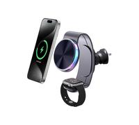 2 in 1 MagSafe Wireless Car Mount Charger 18W Aluminum Alloy Magnetic Car Charger for iWatch/iPhone Magsafe Case