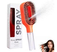 2-in-1 Misting Hair Brush, Detangling Brush with Built-in Fine Mist Sprayer,Wet & Dry Anti-Frizz Hair Brush with Water Reservoir,Portable Mist Comb,for Curly, Thick, Straight Hair