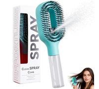 2-in-1 Misting Hair Brush, Detangling Brush with Built-in Fine Mist Sprayer,Wet & Dry Anti-Frizz Hair Brush with Water Reservoir,Portable Mist Comb,for Curly, Thick, Straight Hair