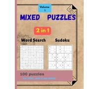 2 in 1 mixed word search and sudoku vol 1: 100 puzzle book volume 1 for adults | 100 puzzles , 8.5 x 11 in