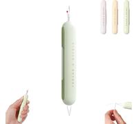 2 in 1 Needle Threader Seam Ripper, 1/3Pcs Plug-in Needle Threader, 2 in 1 Threading and Thread Removal Tools, 2025 Upgraded 2 in 1 Automatic Needle Threaders Seam Ripper, for Sewing Knitting (Green)