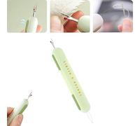 2 in 1 Needle Threader Seam Ripper Tool, Chiclify Needle Threader, Plug-in Stretchable Remover Needle Threading Tool, Automatic Needle Threaders for Hand Sewing Machine for Knitting (Green)