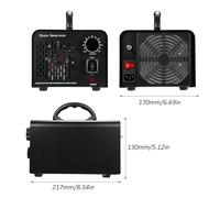 2 in 1 O3 Generator with Air and Water Modes for Commercial and Industrial Use - Portable O3 Machine for Odor Neutralization in Office Basement and Garage - Includes Timing Knob (10g y enchufe