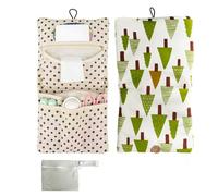 2 in 1 organizador pañales portátiles para viaje Con patrón de bosque neceser bebe recien nacido Bolsa Impermeable Reutilizable para Pañales Con Cremallera cosas canastilla bebe organizador pañales co