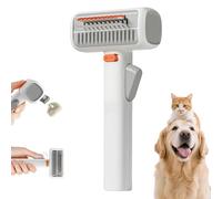 2-in-1 Pet Self-Detangling & Grooming Comb, Dog Grooming Comb for Small Dogs & Cats, Deshedding Brush Dematting Tool Removes Loose Fur Mats Tangles for Long Short Hair Undercoat Rake Flea Comb (A1)