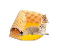 2 In 1 Plush Cat Tunnel Bed, Cat Carpet Tunnel and Hideaway, Soft & Comfortable Tunnel Bed, Plush Cat Tunnel Bed with Cozy Hideaway, Cat Tunnel Rug, Versatile Design For Play, Rest &