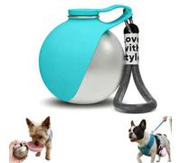 2-in-1 Portable Dog Water Bottle,Foldable Pet Water Bottle,Leak-Proof Stainless Steel Pet Travel Waters Bottles with Silicone Bowl,for Dogs, Cat, Walking, Hiking, Outdoor Camping