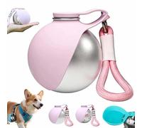 2-in-1 Portable Dog Water Bottle for Small Dogs,Foldable Pet Water Bottle for Travel,285ML Leak Proof & Compact Dogs Bottles,Stainless Steel,with Silicone Bowl,for Walks and Travel(Pink,B)