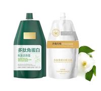 2 In 1 Portable Hair Conditioner Mask, Keratin Hair Mask, 2 Pcs Peptide Deep Conditioner Treatment For Damaged, Dry, Color Treated Hair,Intensive Repair & Hydration