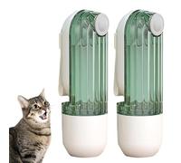 2-in-1 Portable Pet Travel Cup-Durable ABS Container for Water and Food, Leak-Proof Travel Feeder, Dog Water Bottle & Food Dispenser for Walking, Hiking, Outdoor Walking (Green-2PCS)