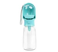 2-in-1 Portable Pet Water Bottle with Food Box-Suitable For Walking and Hiking. The Dispenser Is Suitable For Cats, Dogs and Puppies. It Is and 2 Capacities(Blue(500ml))