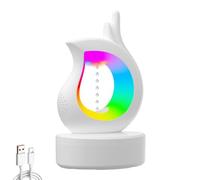 2-in-1 Raindrop Atomizer Humidifier with Bluetooth Speaker, Spray Humidifier with Anti-Gravity Water Droplet Effect, 7-Color Night Light Humidifiers for Bedroom,Home,Office,Desktop