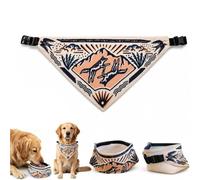 2 in 1 Reversible Dog Bandana Water Bowl,Portable Collapsible Lightweight Spill-Proof TPU Travel Hydration Feeding Bowl, Adjustable Wearable Bandana Bowls for Outdoor Hiking Camping