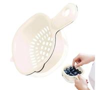 2-in-1 Rotatable Vegetable Strainer, PVC Draining Basket with Handle, Multi-Functional Bowl for Washing Berries, Salad Preparation, Vegetable Cleaning, Kitchen Tool for Efficient Food Rinsing