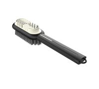 2 in 1 Scrub Suede Shoe Brush, Rubber Polish Eraser with Soft Plastic Bristles, Magic Rubber Shoes Brushes with Soft Bristle Brushes for Sneakers Nubuck (Black)