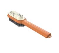 2 in 1 Scrub Suede Shoe Brush, Rubber Polish Eraser with Soft Plastic Bristles, Magic Rubber Shoes Brushes with Soft Bristle Brushes for Sneakers Nubuck (Orange)