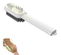 2 in 1 Scrub Suede Shoe Brush, Suede Shoe Brush and Eraser, Rubber Polish Eraser with Soft Bristle Brush for Boots Clothes Furniture (White)