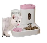 2-in-1 Smart Dispenser for Small Animals, 10.63-Inch Heavy-Duty Feeding Bowl for Puppies and Kittens, Practical -Function Feeder for Wet and Dry Food, Sturdy Waterer for Home Outdoor