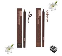 2-in-1 Smudgeproof Eyeliner/Brow Pencil - 24HR Waterproof Sharpening Duo, Crease-Free for Oily Lids, Smudge-Proof Sharpening Pencils for Defined Eyes, No-Touchup Wear (Mixed#19)