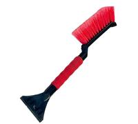2 in 1 Snow Scraper and Brush - Car Ice Removal Tool | 24 Inch Cleaning Accessory with Foam Handle Grip, ABS Scraper with Thick Bristles, Automotive Winter Equipment for Windshield Defrosting