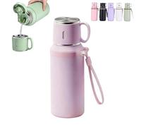 2 In 1 Stainless Steel Vacuum Insulated Bottle With Lidded Cup, 316 Stainless Steel Water Bottle, Detachable Design, leakproof large capacity lidded cup for Travel, Gym (Purple)