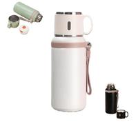 2 in 1 Stainless Steel Vacuum Insulated Bottle with Lidded Cup, Double Layer Insulated Drinkware Bottles, Portable Large Capacity Coffee Bottles, For Travel, Gym (White)