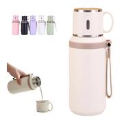 2 In 1 Stainless Steel Vacuum Insulated Bottle With Lidded Cup, ouble Layer Insulated Drinkware Bottles, 316 Stainless Steel Water Bottle for School, Gym, Work, Travel, Car (White)