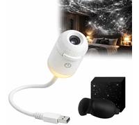 2-in-1 Starry Night Light Projector,USB Galaxy Projector with 12 Sliding Projection Films,Planetarium Star Projectors Lamp,360° HD Image LED Space Star,Adjustable,for Bedroom Ceiling Decor (3 Pcs)