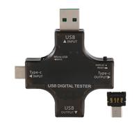2 in 1 Type C USB Tester Color Screen LCD Digital Multimeter, USB C Voltage Current Voltmeter Ampere Voltmeter Detector