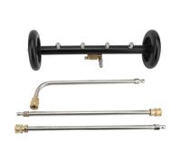 2 in 1 Undercarriage Pressure Washer Cleaner, Dual Function Undercarriage Cleaner and Surface Cleaner, Underbody Car Wash Water Broom with 3 Pieces Extension Wand, Quick Connect