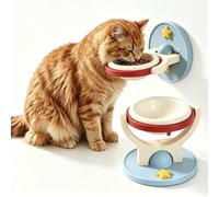 2-In-1 Wall Mounted & Elevated Cat Bowl (Ceramic-#2)