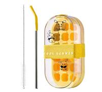 2-in-1 Water Bottle - Reusable Bottle with Ice Tray, 2-in-1 Container with Straw for Easy Drinking, Press Release Ice Tray, Travel Outdoor Hydration for Home Kitchen Office, Camping Hiking Picnic