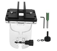 2 in 1 Wood Router Slotting Bracket Connector for FF04 6 FF02 6 Trimming Machines, Baffle Opening for 13 36mm Plates, Aluminium Alloy Construction with Clear Scale