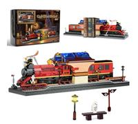 2 IN1 Juego Construcción Tren Mágico Harry, Juego Trenes para Adultos, Niños, Adolescente, Incluye un Sujetalibros para Exhibición y Decoración del Hogar, Regalo Cumpleaños Navidad, 1068PCS