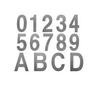 2 Inch 3 Inch 3.5 Inch Stainless Steel Natural Color Drilling-free Adhesive House Number Plate(75mm,A)