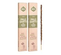 2 Inciensos de Palo Santo con Ruda - Sagrada Madre | Pack de 2 Cajas de Sahumerio Hecho 100% Natural con Palo Santo y Aceites Esenciales Naturales | 8 Varillas Gruesas por Caja y 1 Hora de Duración.