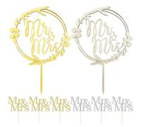 2 Inserciones De Pastel Grandes, 6 Inserciones De Pastel Pequeñas, Inserciones De Decoración De Pasteles De Boda, Inserciones De Pasteles De Madera, Accesorios De Boda