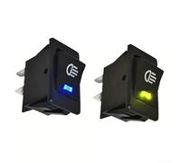 2 interruptores basculantes ASW-17D, 12 V 35 A, 4 pines ON-OFF con indicador LED, para lámpara antiniebla, barra de luz de trabajo, interruptor eléctrico resistente, para coche, barco, vehículo marino